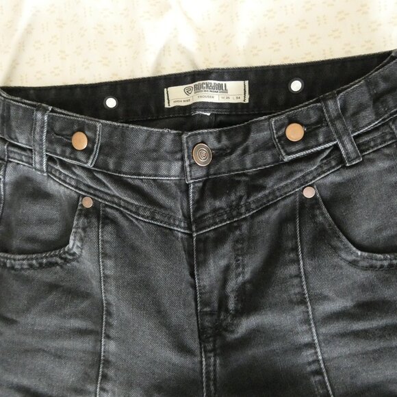 Rock and Roll Denim High Rise Flare - Picture 2 of 6